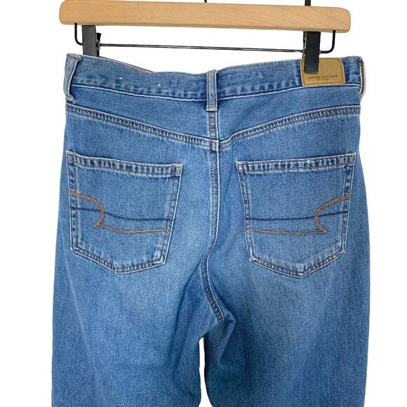 American Eagle Mom Jean Womens Denim Jeans Medium Wash Size 6 High Rise - Picture 3 of 8